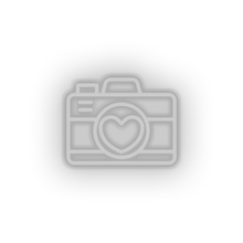 Charger l&#39;image dans la galerie, white camera led camera image love picture relationship romance valentine day neon factory