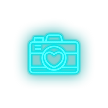Charger l&#39;image dans la galerie, ice_blue camera led camera image love picture relationship romance valentine day neon factory