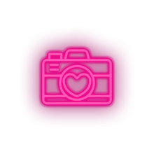 Charger l&#39;image dans la galerie, pink camera led camera image love picture relationship romance valentine day neon factory