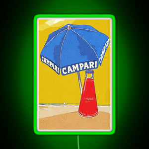 CAMPARI RETRO PICTURE RGB neon sign green