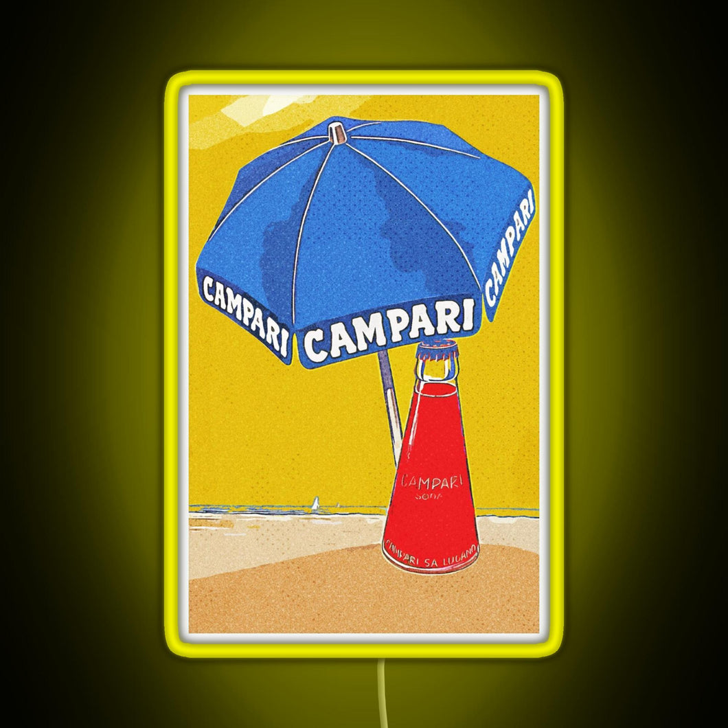 CAMPARI RETRO PICTURE RGB neon sign yellow