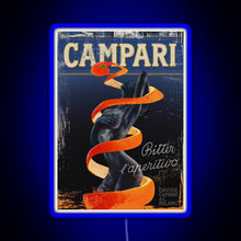 Charger l&#39;image dans la galerie, Campari Vintage Orange Peel Distressed Design Type 2 RGB neon sign blue