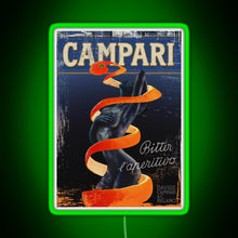 Charger l&#39;image dans la galerie, Campari Vintage Orange Peel Distressed Design Type 2 RGB neon sign green