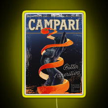Charger l&#39;image dans la galerie, Campari Vintage Orange Peel Distressed Design Type 2 RGB neon sign yellow