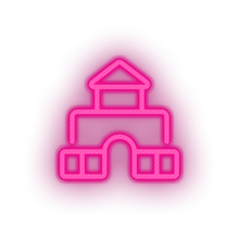 Charger l&#39;image dans la galerie, pink castle family children house child educative kid baby educational led neon factory