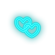 Charger l&#39;image dans la galerie, ice_blue chain led chain heart key love relationship romance valentine day neon factory