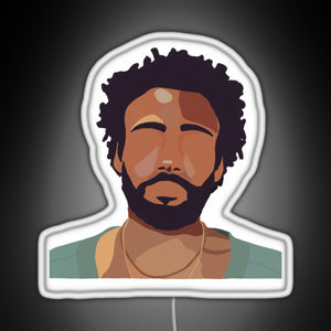 Childish Gambino RGB neon sign white 