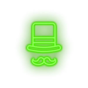 green circus_hat led amusement carnival circus circus hat magic hat mustache parade neon factory