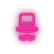Charger l&#39;image dans la galerie, pink circus_hat led amusement carnival circus circus hat magic hat mustache parade neon factory