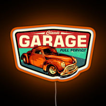 Charger l&#39;image dans la galerie, Classic Garage Retro Full Service Sign RGB neon sign orange