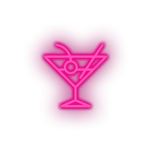 Charger l&#39;image dans la galerie, pink cocktail led alcohol cocktail drink holiday tourism travel vacation neon factory