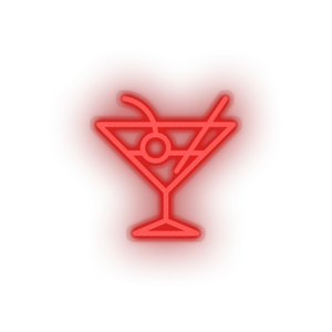red cocktail led alcohol cocktail drink holiday tourism travel vacation neon factory