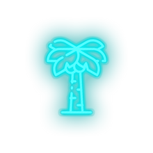 Charger l&#39;image dans la galerie, ice_blue coconut_tree led beach coconut tree holiday palm tree recreation summer vacation neon factory