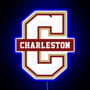 College of Charleston Cougars RGB neon sign blue
