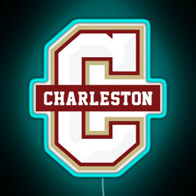 Charger l&#39;image dans la galerie, College of Charleston Cougars RGB neon sign lightblue 