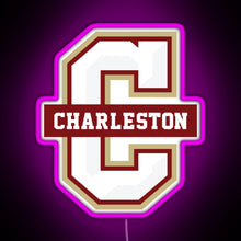 Charger l&#39;image dans la galerie, College of Charleston Cougars RGB neon sign  pink