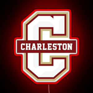 College of Charleston Cougars RGB neon sign red