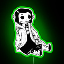 Charger l&#39;image dans la galerie, Coraline Inspired Doll RGB neon sign green