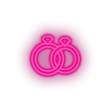 Charger l&#39;image dans la galerie, pink couple_rings led couple rings engagement love present relationship romance valentine day neon factory