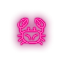 Charger l&#39;image dans la galerie, pink crabs led animal beach crab holiday seafood summer vacation neon factory