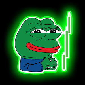 Crypto Frog Meme Sell Signal neon sign