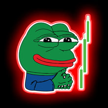 Charger l&#39;image dans la galerie, Crypto Frog Meme Sell Signal neon sign