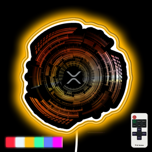 XRP Logo in Sci-Fi Hi-Tech Design neon led sign