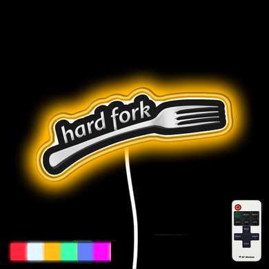 Hard Fork - Funny Crypto neon led sign