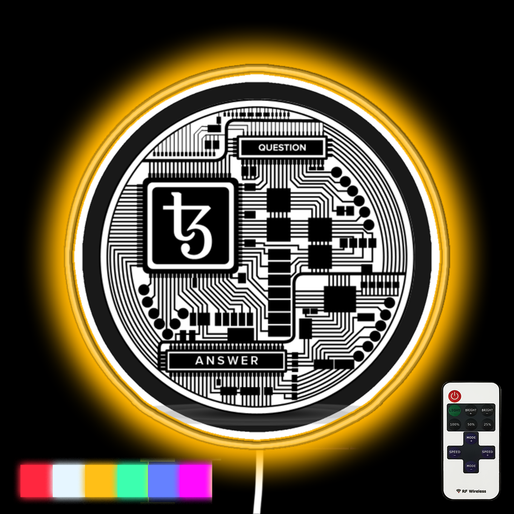 Tezos Crypto neon led sign