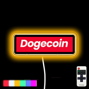 Funny Dogecoin Cryptocurrency Shirt neon led sign