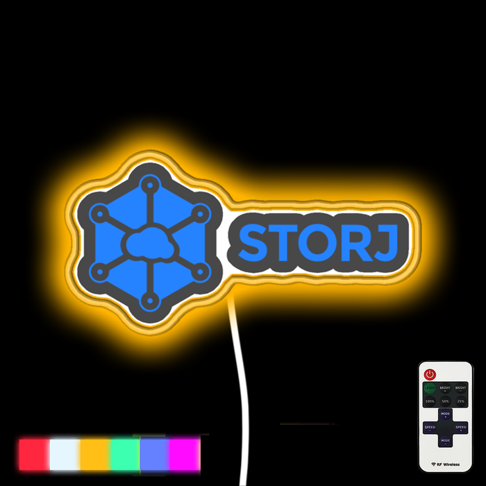 Storj Cloud Storage Platform neon led sign