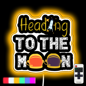 heading to the moon cryptocurrency design neon led sign
