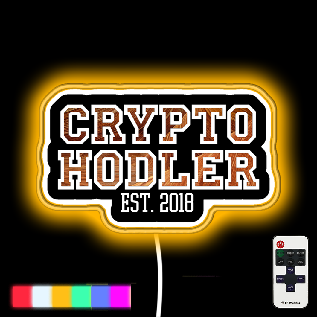 Sand Bitcoin Ethereum Blockchain Crypto Hodler neon led sign