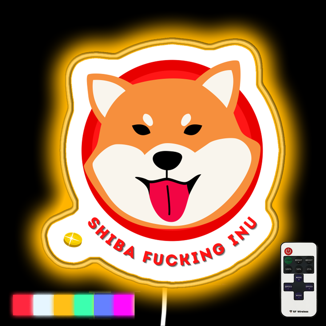 shiba inu coin neon led sign