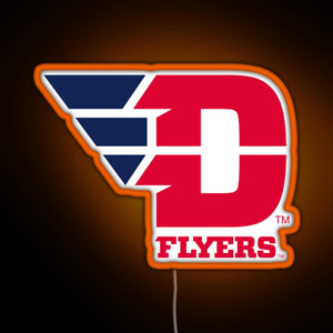 Dayton University Flyers Ncaa Hoodie Dafl 01 RGB neon sign orange