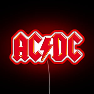 DC AC RGB neon sign red