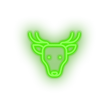 Charger l&#39;image dans la galerie, green deer led animal cartoon deer fauna herbivore roe zoo neon factory