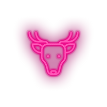 Charger l&#39;image dans la galerie, pink deer led animal cartoon deer fauna herbivore roe zoo neon factory