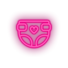Charger l&#39;image dans la galerie, pink diaper family children heart care child kid baby led neon factory