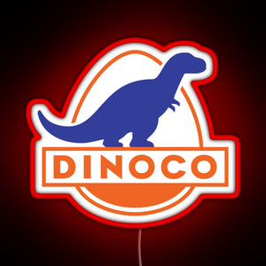 Dinoco Cars RGB neon sign red