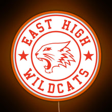 Charger l&#39;image dans la galerie, East High Wildcats RGB neon sign orange