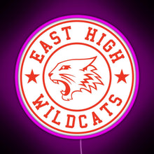 Charger l&#39;image dans la galerie, East High Wildcats RGB neon sign  pink