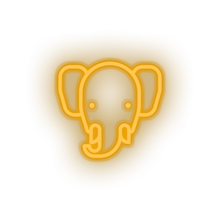 Charger l&#39;image dans la galerie, warm_white elepant led animal bishop cartoon elephant fauna herbivore zoo neon factory