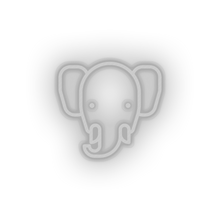 Charger l&#39;image dans la galerie, white elepant led animal bishop cartoon elephant fauna herbivore zoo neon factory
