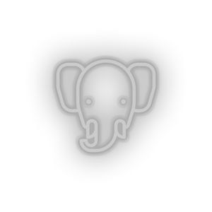 white elepant led animal bishop cartoon elephant fauna herbivore zoo neon factory