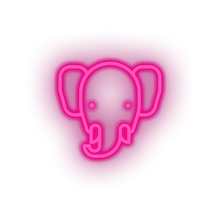 Charger l&#39;image dans la galerie, pink elepant led animal bishop cartoon elephant fauna herbivore zoo neon factory