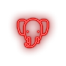Charger l&#39;image dans la galerie, red elepant led animal bishop cartoon elephant fauna herbivore zoo neon factory