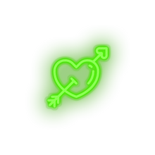 Charger l&#39;image dans la galerie, green fall_in_love led arrow fall in love heart love relationship romance valentine day neon factory