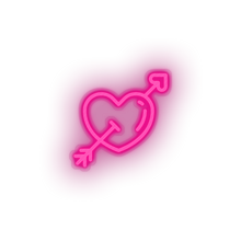 Charger l&#39;image dans la galerie, pink fall_in_love led arrow fall in love heart love relationship romance valentine day neon factory