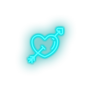 ice_blue fall_in_love led arrow fall in love heart love relationship romance valentine day neon factory